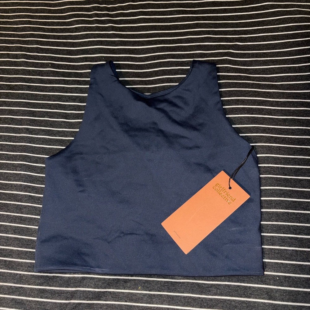 “Girlfriend collective” navy blue tank top. Brand new w tags